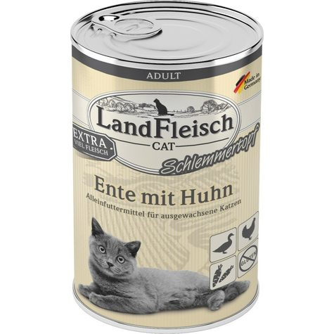 Landfleisch,Lafl.Cat Pot Duck+Chicken 400gd