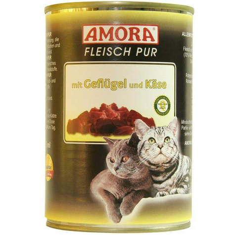 Amora,Amora Cat Pur Gefl+Sýr 400gd