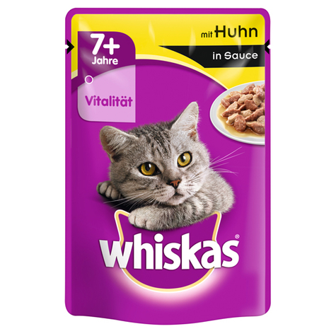Whiskas,Whiskas 7+ Kuře V Omáčce 100gp