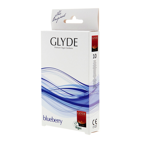 Condoms : Glyde Ultra Blueberry 10 Blue Condoms