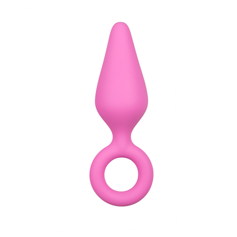 Anal Plug : Pink Butt Plugs With Pull Ring Big