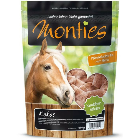 Allco Monties Horse Snack Kokosové Tyčinky - Lisované 700g