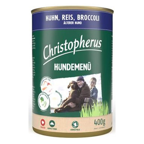 Christopherus Dog Menu -Senior - S Kuřecím Masem, Rýží A Brokolicí