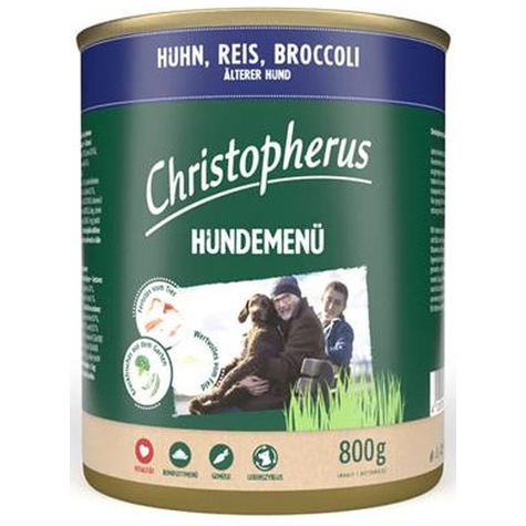 Christopherus Dog Menu -Senior - S Kuřecím Masem, Rýží A Brokolicí