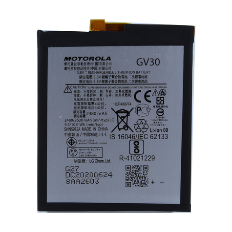 Motorola Gv30 2630mah Moto Z Droid Lithium Ion Battery