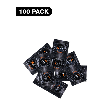 Exs Černé Latexové Kondomy - 100 Balení
