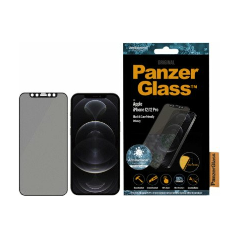 Panzerglass Apple Iphone 12/12 Pro Cf Antibakteriální Ochrana Soukromí E-To-E, Černá