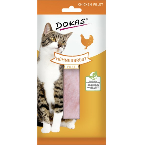 Dokas Cat Snack 100% Delikátní Kuřecí Prsní Řízek 22g