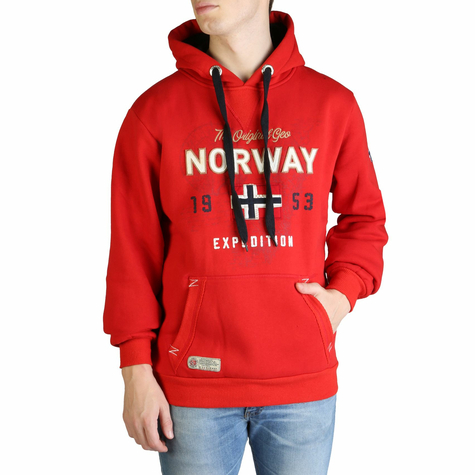 Oblečení & Mikiny & Muži & Geografické Norsko & Guitre100_Man_Red & Červená