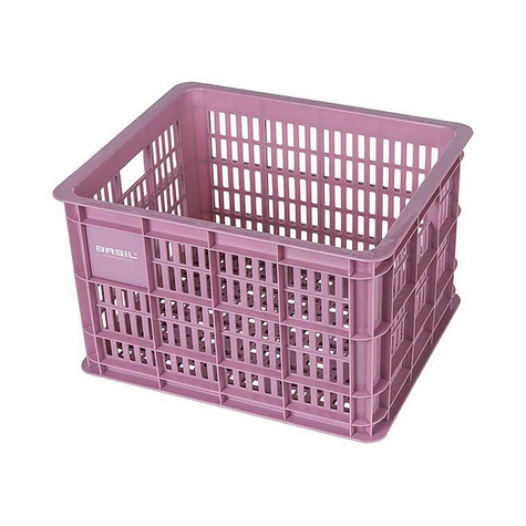 Basil Crate M Box Na Kolo 34x40x25cm, Růžový, Plast, 33ltr