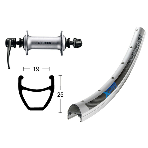 V-Kolo 28x1.75 Acera T3000 Silb.Ssp 36l Exal Xp-19 Silb/Elox.Niro-Spei.