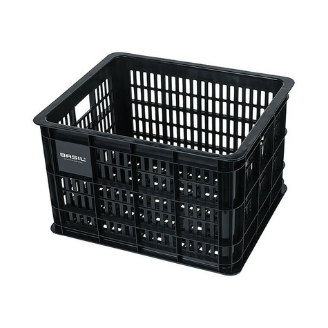 Basil Crate M Box Na Kolo 34x40x25cm, Černý, Plast, 33ltr