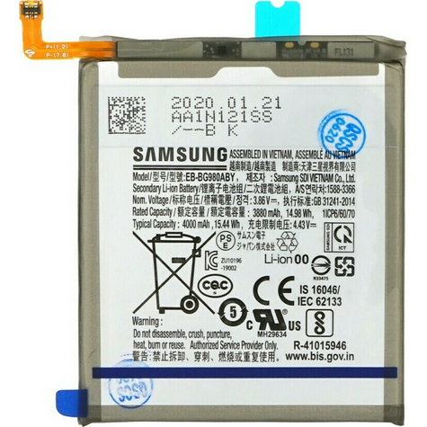 Samsung Eb-Bg980aby Li-Ion Baterie Samsung G980f Galaxy S20 4000mah