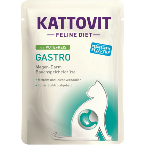 Kattovit Gastro Turkey+Rice 85p