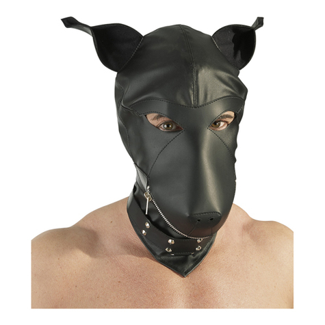 Kožené Oděvy : Maska Pro Psy Z Imitace Kůže