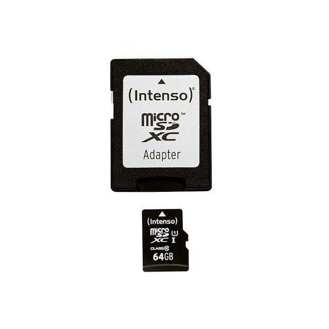 Microsdxc 64gb Intenso Premium Cl10 Uhs-I + Adaptér Blister