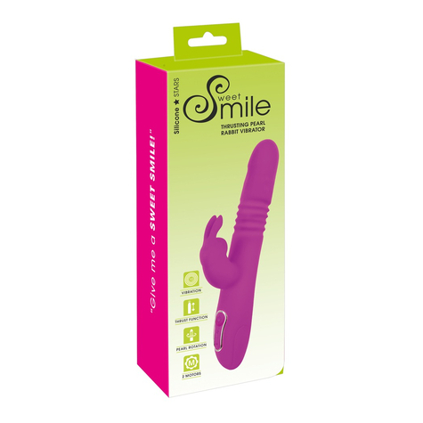 Vibrator With Thrust Function And Clitoral Stimulator Sweet Smile Thrusting Pearl Ra