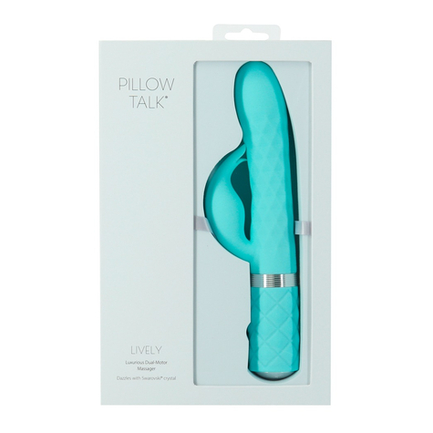Vibrator With Clitoral Stimulator Pillow Talk Lively Teal