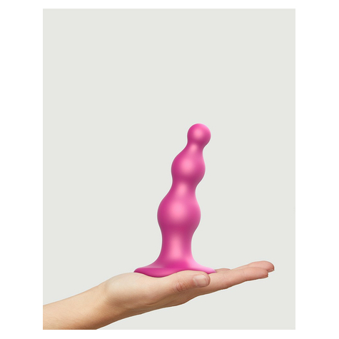 Strap-On-Me - Dildo Plug Beads Size S - Metallic Pink