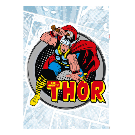 Tetování Na Zeď - Thor Comic Classic - Velikost 50 X 70 Cm