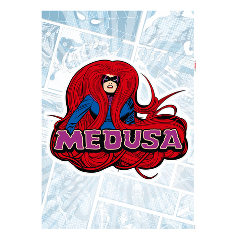 Tetování Na Zeď - Medusa Comic Classic - Velikost 50 X 70 Cm