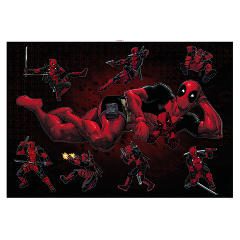 Tetování Na Zeď - Deadpool Posing - Velikost 100 X 70 Cm