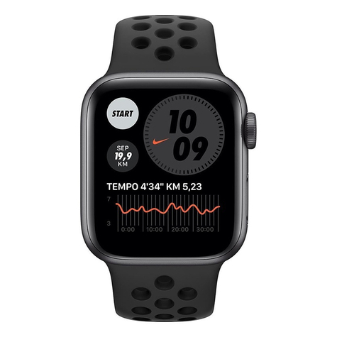 Apple Watch Ser. 6 Nike Cell 40 Mm Alu Šedá/Sport Anthr.-Sw