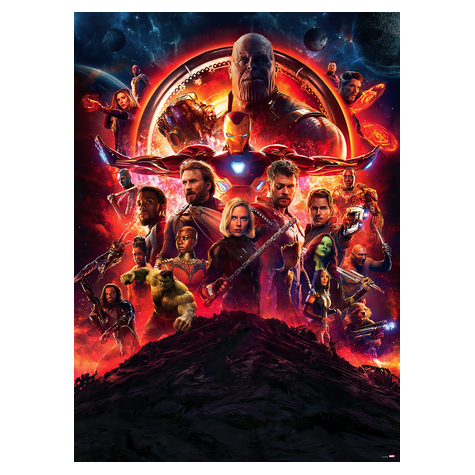 Papírová Tapeta - Avengers Infinity War Movie Poster - Velikost 184 X 254 Cm