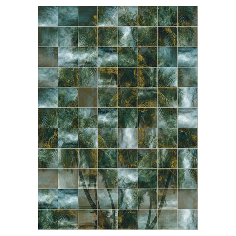 Vliesová Fototapeta - Palm Puzzle - Rozměr 200 X 280 Cm