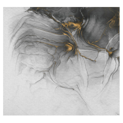 Vliesová Fototapeta - Ink Gold Flow - Rozměr 300 X 280 Cm