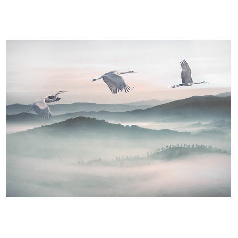 Vliesová Fototapeta - Mystic Cranes - Rozměr 400 X 280 Cm