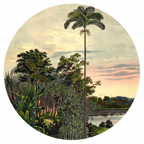 Samolepicí Netkaná Tapeta / Tetování Na Zeď - Vintage Landscape - Rozměr 125 X 125 Cm