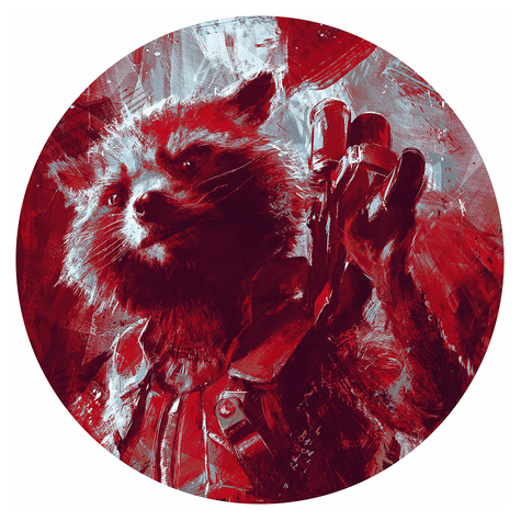 Samolepicí Netkaná Tapeta / Tetování Na Zeď - Avengers Painting Rocket Raccoon - Velikost 125 X 125 Cm