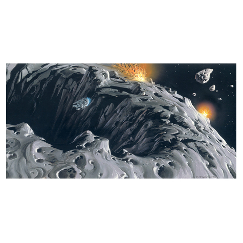 Netkané Tapety - Star Wars Classic Rmq Asteroid - Velikost 500 X 250 Cm