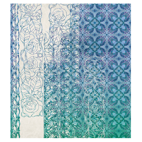 Netkaná Tapeta - Art Nouveau Bleu - Rozměr 250 X 280 Cm