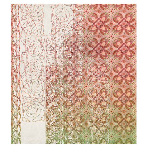 Netkaná Tapeta - Art Nouveau Rouge - Rozměr 250 X 280 Cm