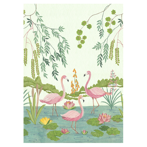 Vliesová Fototapeta - Flamingo Vibes - Rozměr 200 X 280 Cm