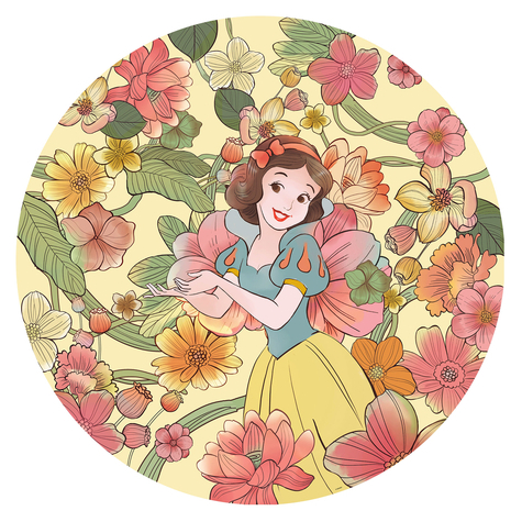 Samolepicí Netkaná Tapeta / Tetování Na Zeď - Snow White Endless Summer - Rozměr 125 X 125 Cm