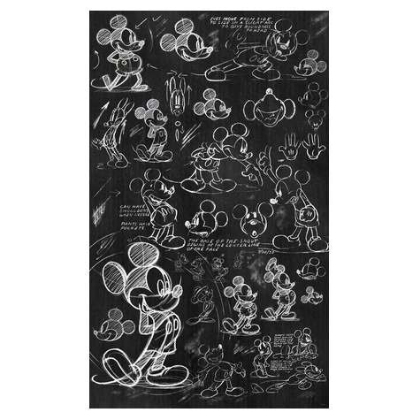 Vliesová Fototapeta - Mickey Chalkboard - Rozměr 120 X 200 Cm