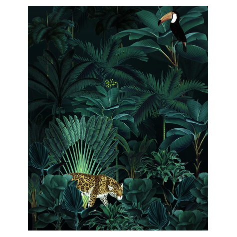 Vliesová Fototapeta - Jungle Night - Rozměr 200 X 250 Cm
