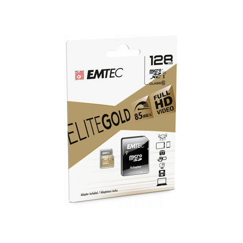 Microsdxc 256gb Emtec + Adaptér Cl10 Elitegold Uhs-I 85mb/S Blister