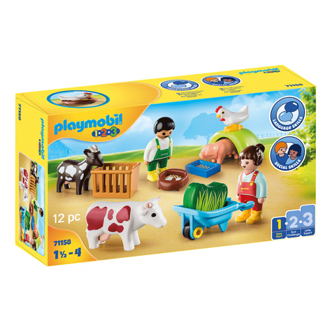 Playmobil 1.2.3 - Zábava Na Farmě (71158)