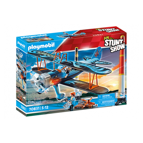 Playmobil Air Stuntshow - Dvouplošník Phix (70831)