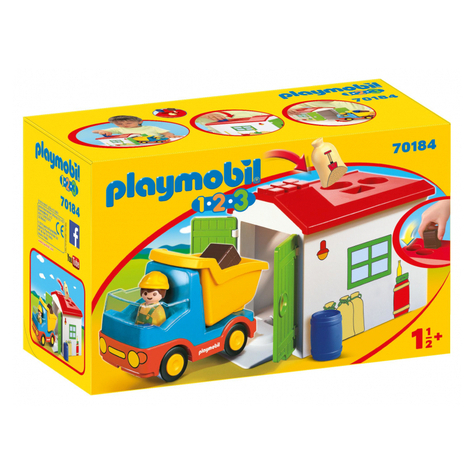 Playmobil 1.2.3 - Nákladní Auto S Třídící Garáží (70184)