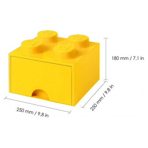 Zásuvka Na Kostky Lego 4 Žlutá (40051732)
