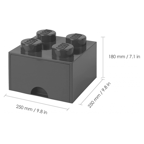 Zásuvka Na Kostky Lego 4 Černá (40051733)