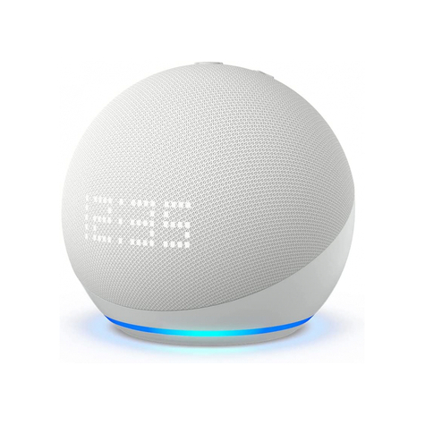 Amazon Echo Dot (5. Generace) S Hodinami - Bílý - B09b95dtr4