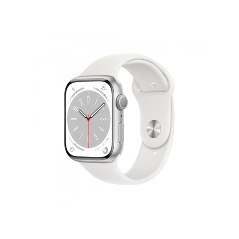 Apple Watch Series 8 Gps 41mm Stříbrný Hliníkový Bílý Sportovní Řemínek Mp6k3fd/A