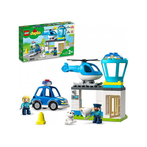 Lego Duplo - Policejní Stanice S Vrtulníkem (10959)
