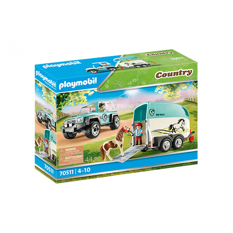 Playmobil Country - Auto S Přívěsem Pro Poníka (70511)